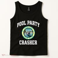 Pool Party Crasher Cape Cod Shark Theme Swimming Souvenir Tank Top thumb 2