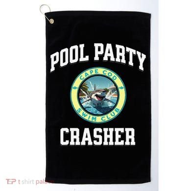 Pool Party Crasher Cape Cod Shark Theme Swimming Souvenir Golf Towel