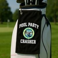 Pool Party Crasher Cape Cod Shark Theme Swimming Souvenir Golf Towel thumb 2
