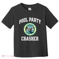 Pool Party Crasher Cape Cod Shark Theme Swimming Souvenir Toddler T-Shirt thumb 0
