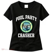 Pool Party Crasher Cape Cod Shark Theme Swimming Souvenir Women's T-Shirt thumb 0