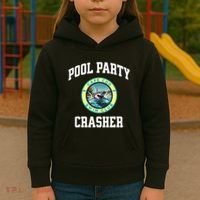 Pool Party Crasher Cape Cod Shark Theme Swimming Souvenir Kids Hoodie thumb 3