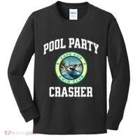 Pool Party Crasher Cape Cod Shark Theme Swimming Souvenir Kids Long Sleeve Shirt thumb 0