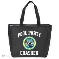 Pool Party Crasher Cape Cod Shark Theme Swimming Souvenir Tote Bag thumb 0