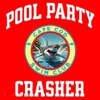 Pool Party Crasher Cape Cod Shark Theme Swimming Souvenir Santa Hat thumb 1