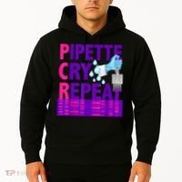 PCR Pipette Cry Repeat For DNA Lab Scientists Hoodie thumb 2