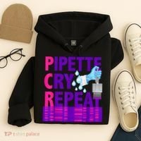 PCR Pipette Cry Repeat For DNA Lab Scientists Hoodie thumb 4