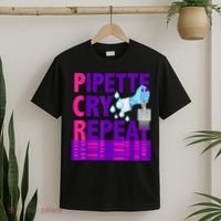 PCR Pipette Cry Repeat For DNA Lab Scientists T-Shirt thumb 2