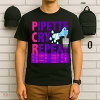 PCR Pipette Cry Repeat For DNA Lab Scientists T-Shirt thumb 6