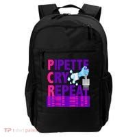 PCR Pipette Cry Repeat For DNA Lab Scientists Backpack thumb 0