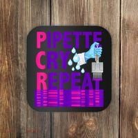 PCR Pipette Cry Repeat For DNA Lab Scientists Coaster thumb 0