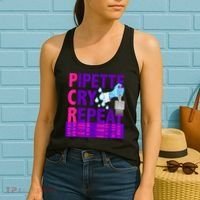 PCR Pipette Cry Repeat For DNA Lab Scientists Women's Tank Top thumb 2