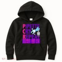 PCR Pipette Cry Repeat For DNA Lab Scientists Kids Hoodie thumb 0