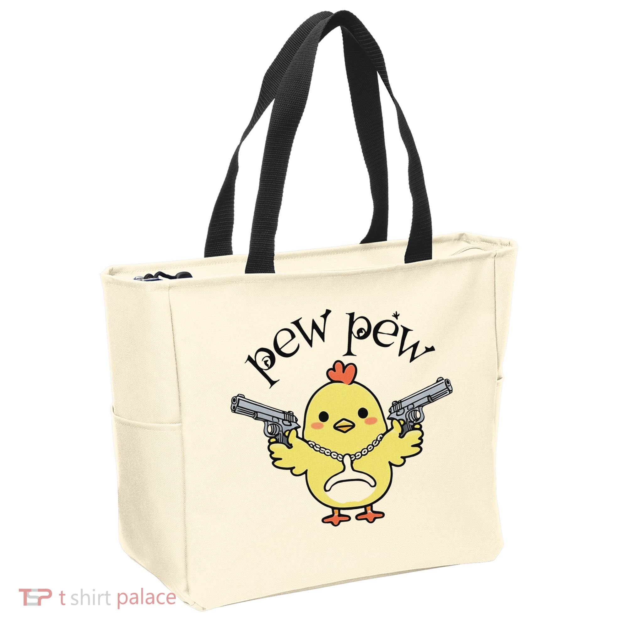 Pew Pew Chick Tote Bag