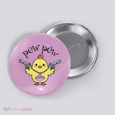 Pew Pew Chick Button