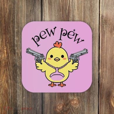 Pew Pew Chick Coaster