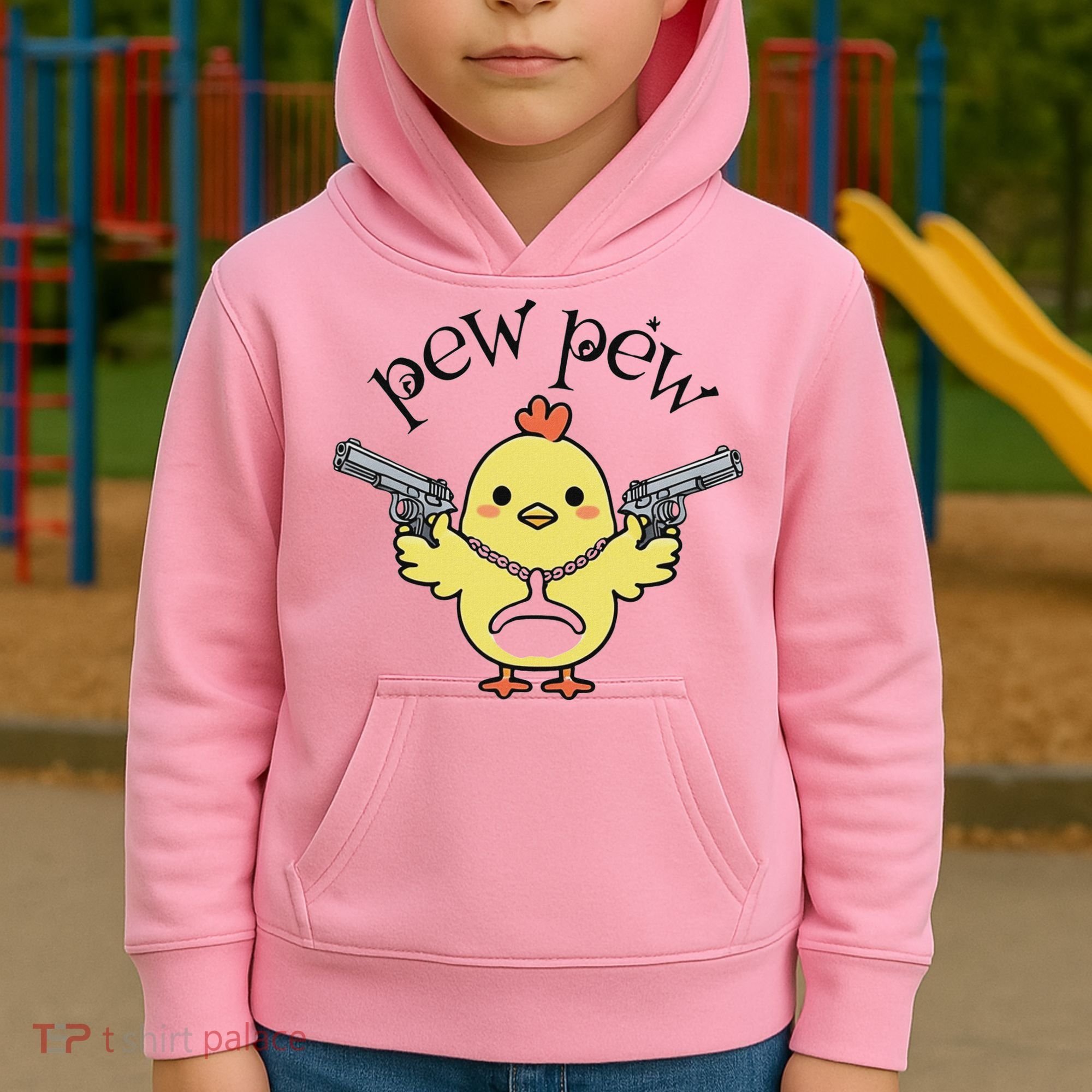 Pew Pew Chick Kids Hoodie