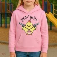 Pew Pew Chick Kids Hoodie thumb 3