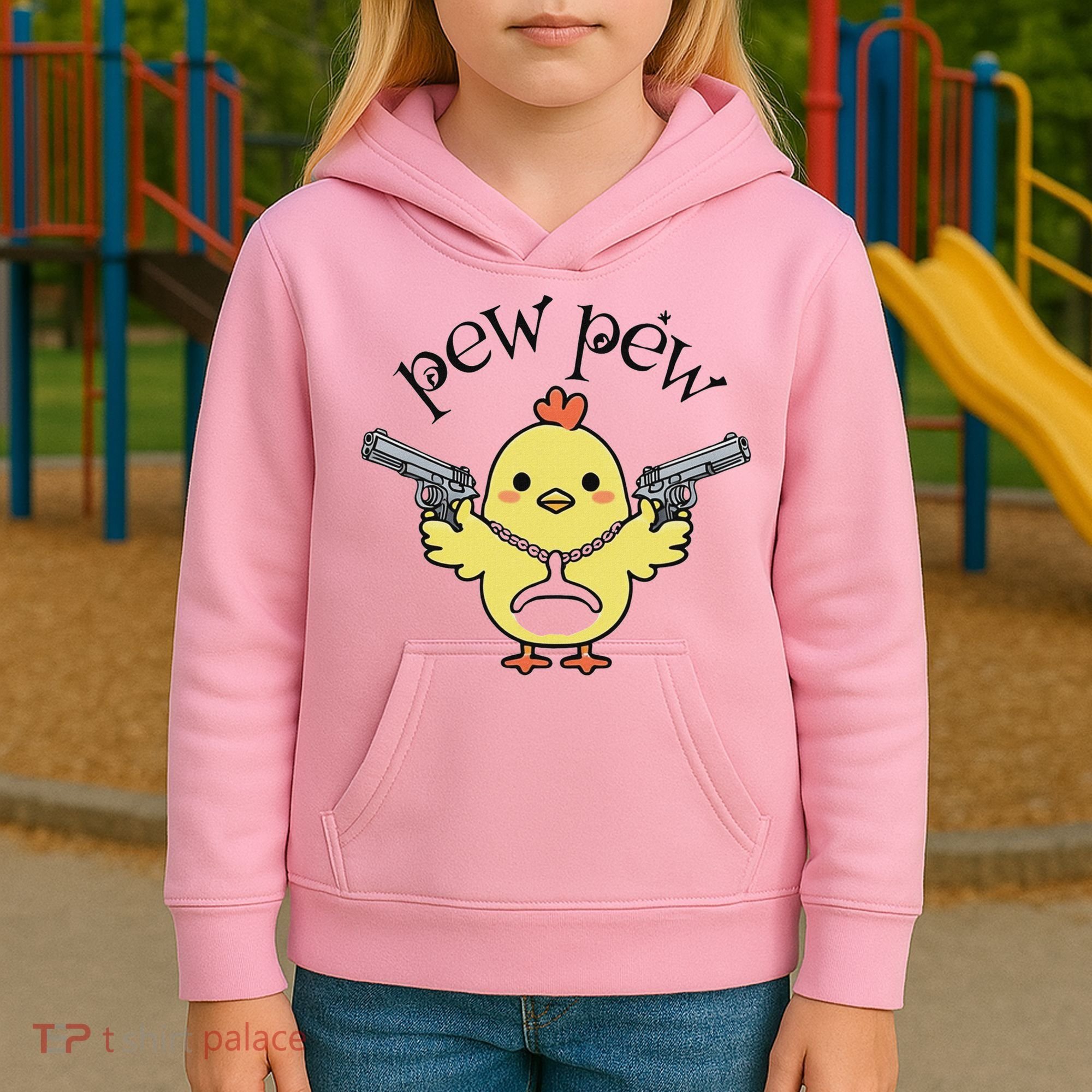 Pew Pew Chick Kids Hoodie