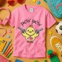 Pew Pew Chick Kids T-Shirt thumb 3