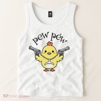 Pew Pew Chick Tank Top thumb 2