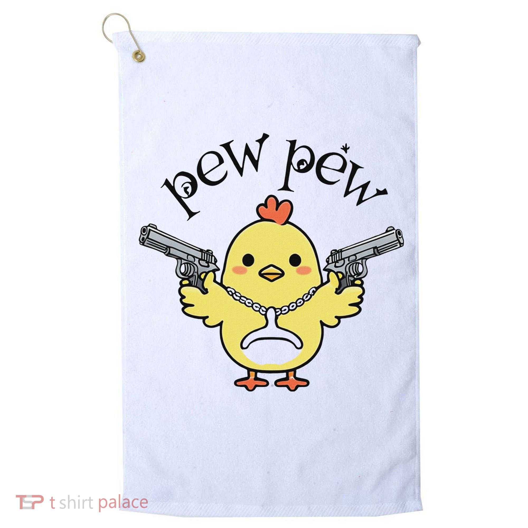 Pew Pew Chick Golf Towel