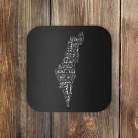 Palestine Palestinian Cities Map Gaza Coaster thumb 0