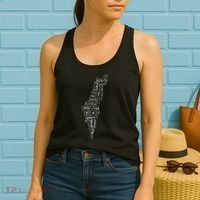 Palestine Palestinian Cities Map Gaza Women's Tank Top thumb 2