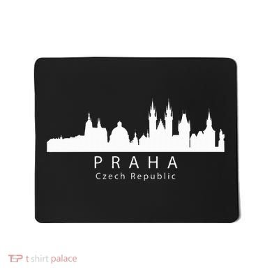 Praha Prague Czech Republic Skyline Mousepad