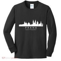 Praha Prague Czech Republic Skyline Kids Long Sleeve Shirt thumb 0