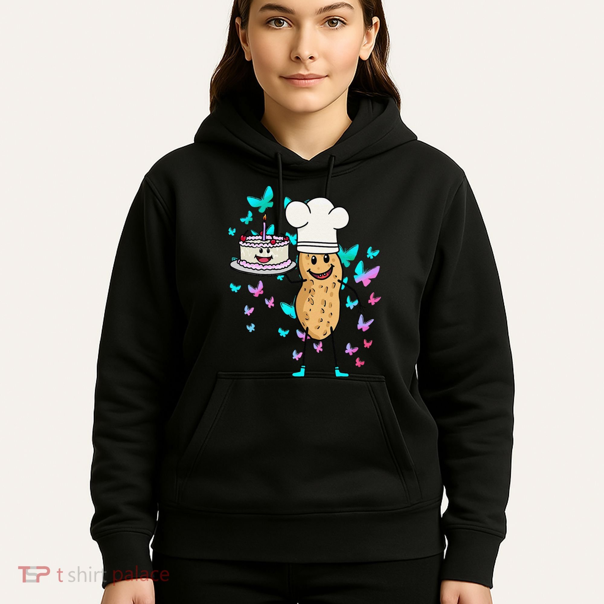 Peanut Peanuts Cream Cake Birthday Greetings Nut Hoodie