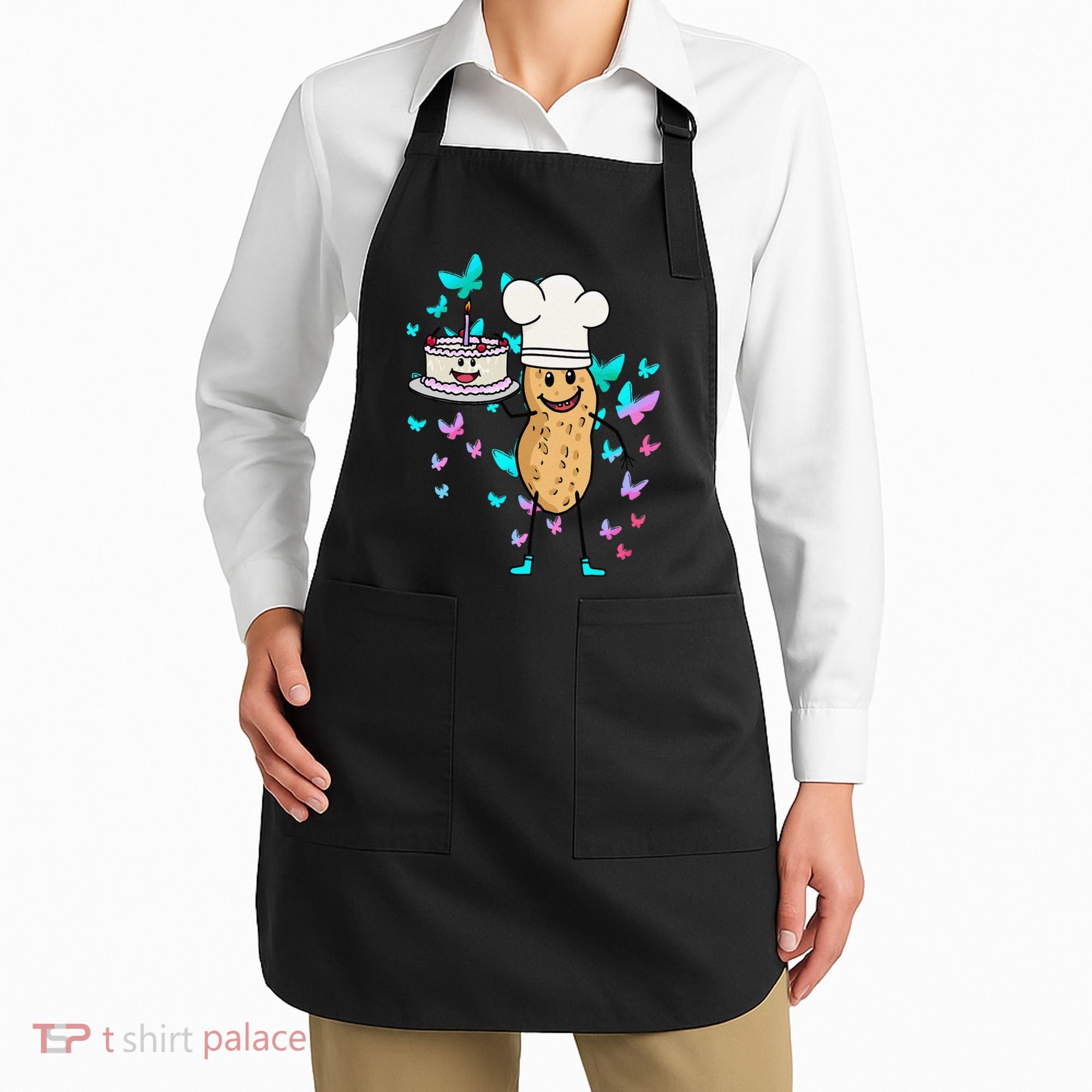 Peanut Peanuts Cream Cake Birthday Greetings Nut Apron