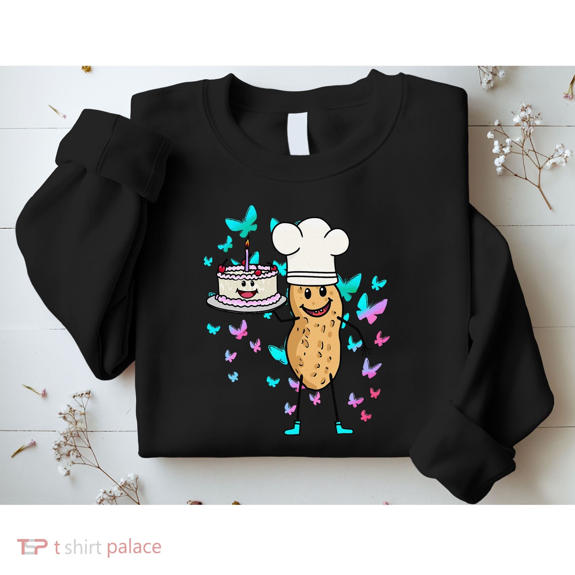Peanut Peanuts Cream Cake Birthday Greetings Nut Sweatshirt