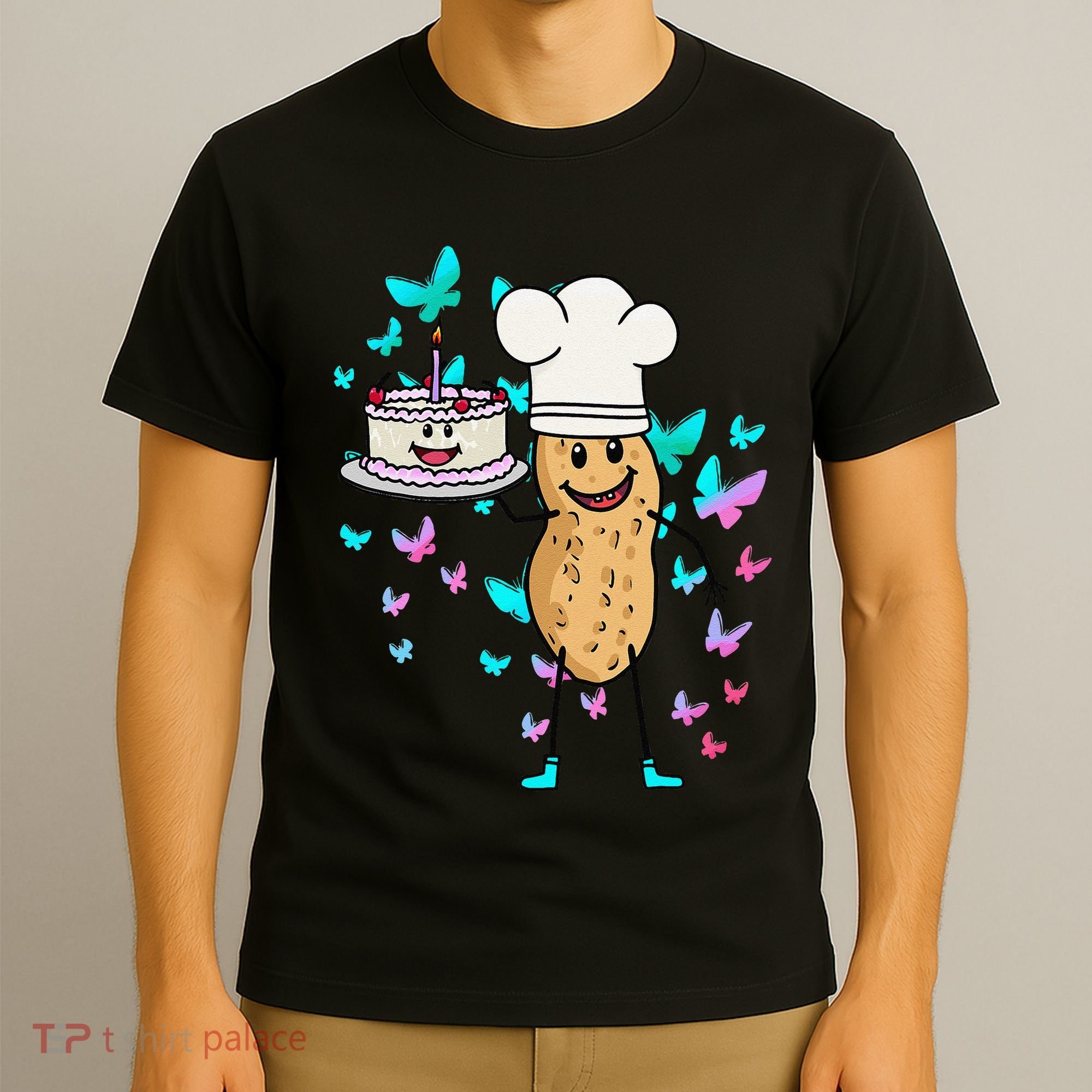 Peanut Peanuts Cream Cake Birthday Greetings Nut T-Shirt