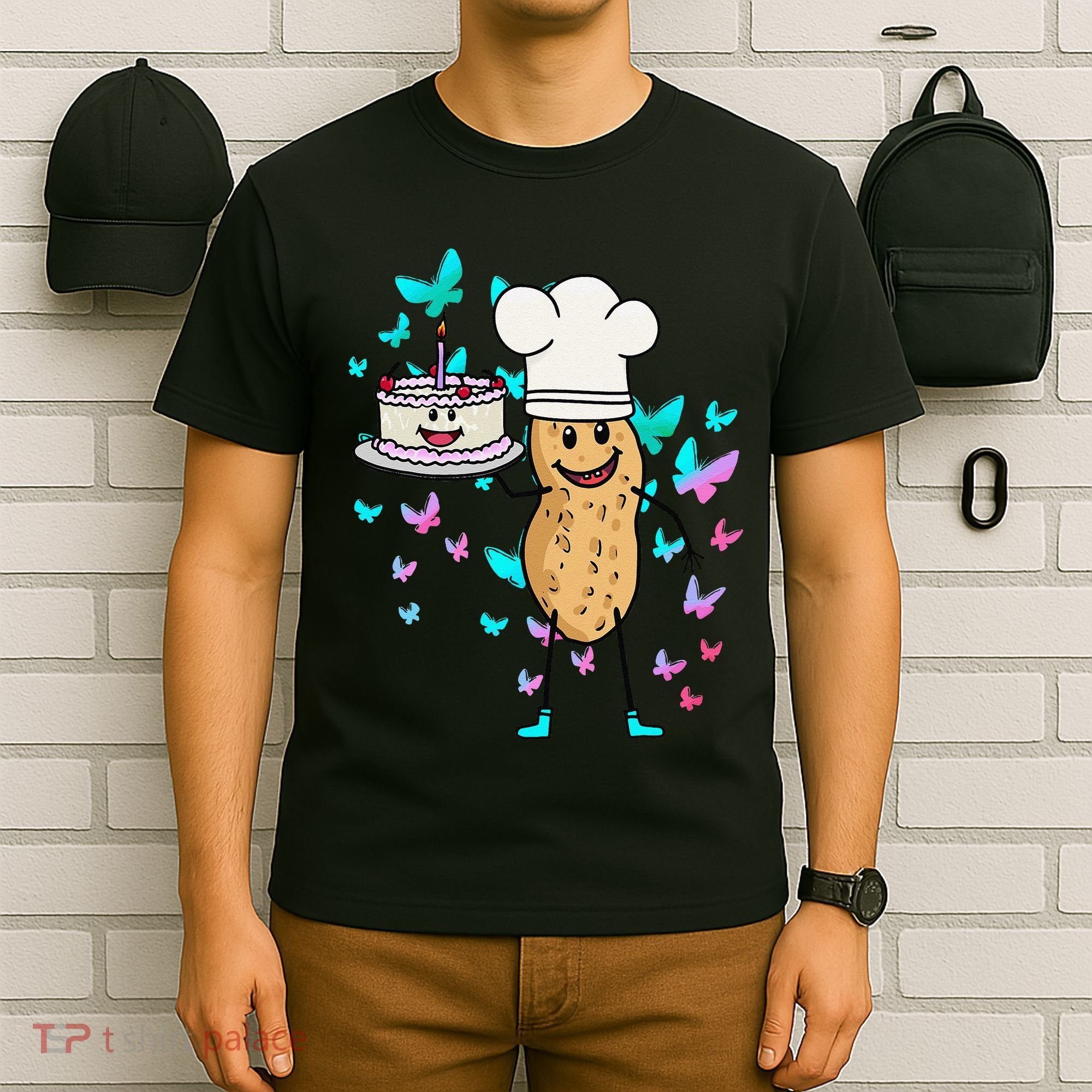 Peanut Peanuts Cream Cake Birthday Greetings Nut T-Shirt