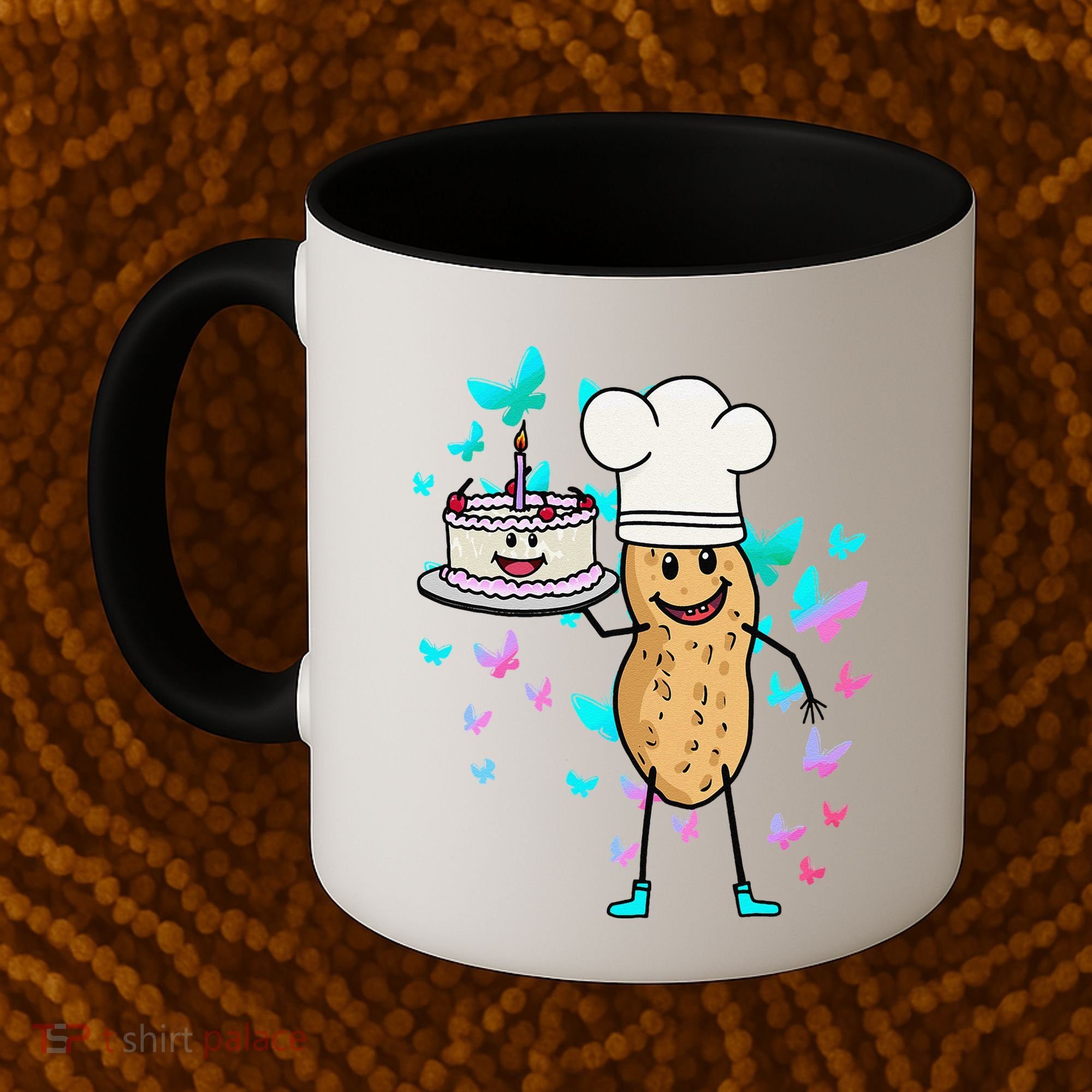 Peanut Peanuts Cream Cake Birthday Greetings Nut Coffee Mug