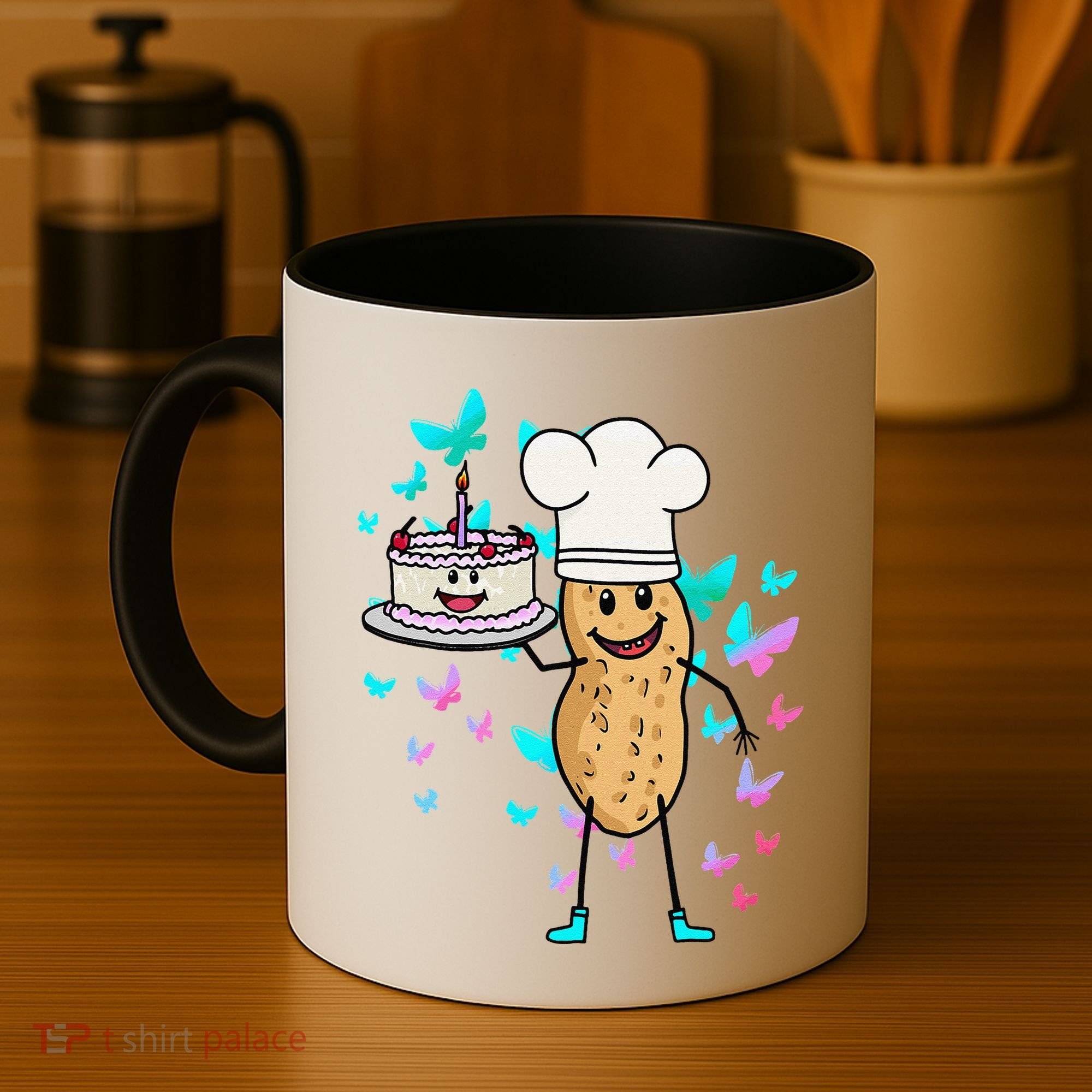 Peanut Peanuts Cream Cake Birthday Greetings Nut Coffee Mug