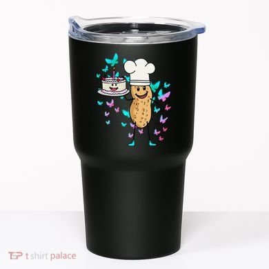 Peanut Peanuts Cream Cake Birthday Greetings Nut Tumbler