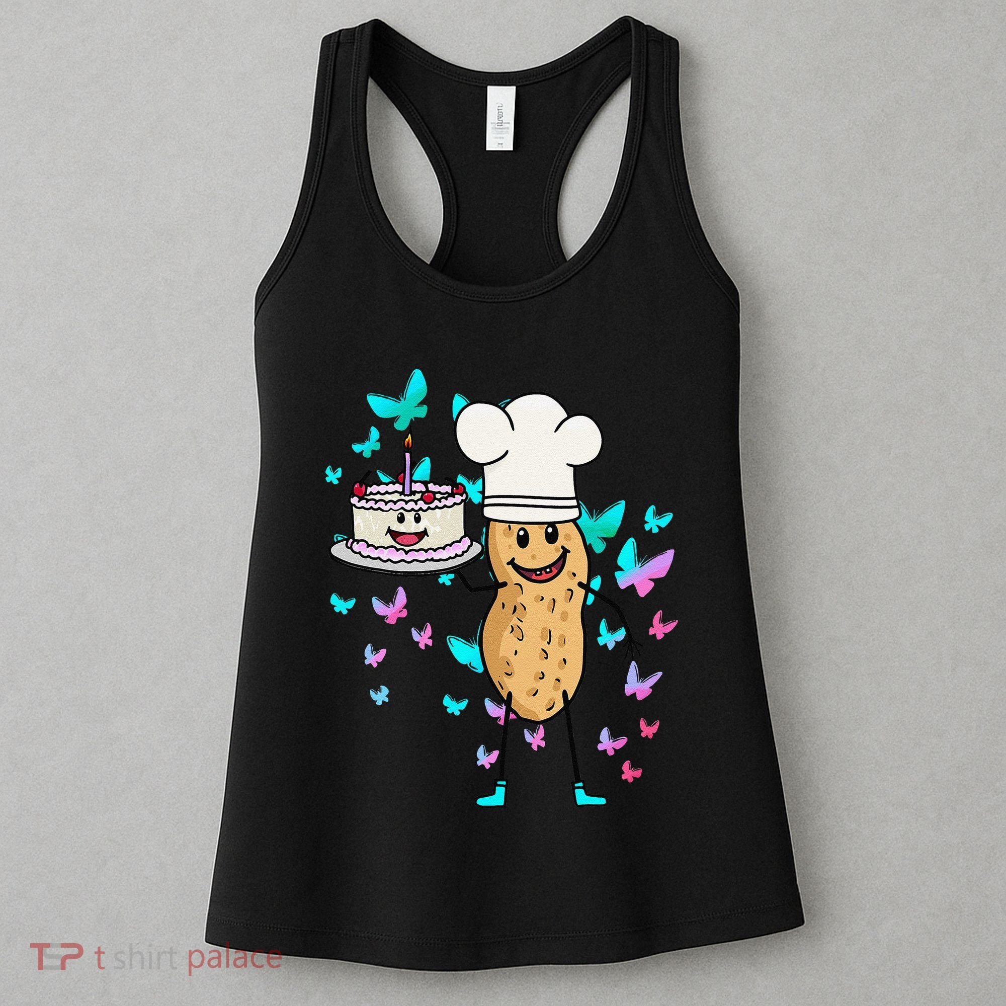 Peanut Peanuts Cream Cake Birthday Greetings Nut Women's Tank Top