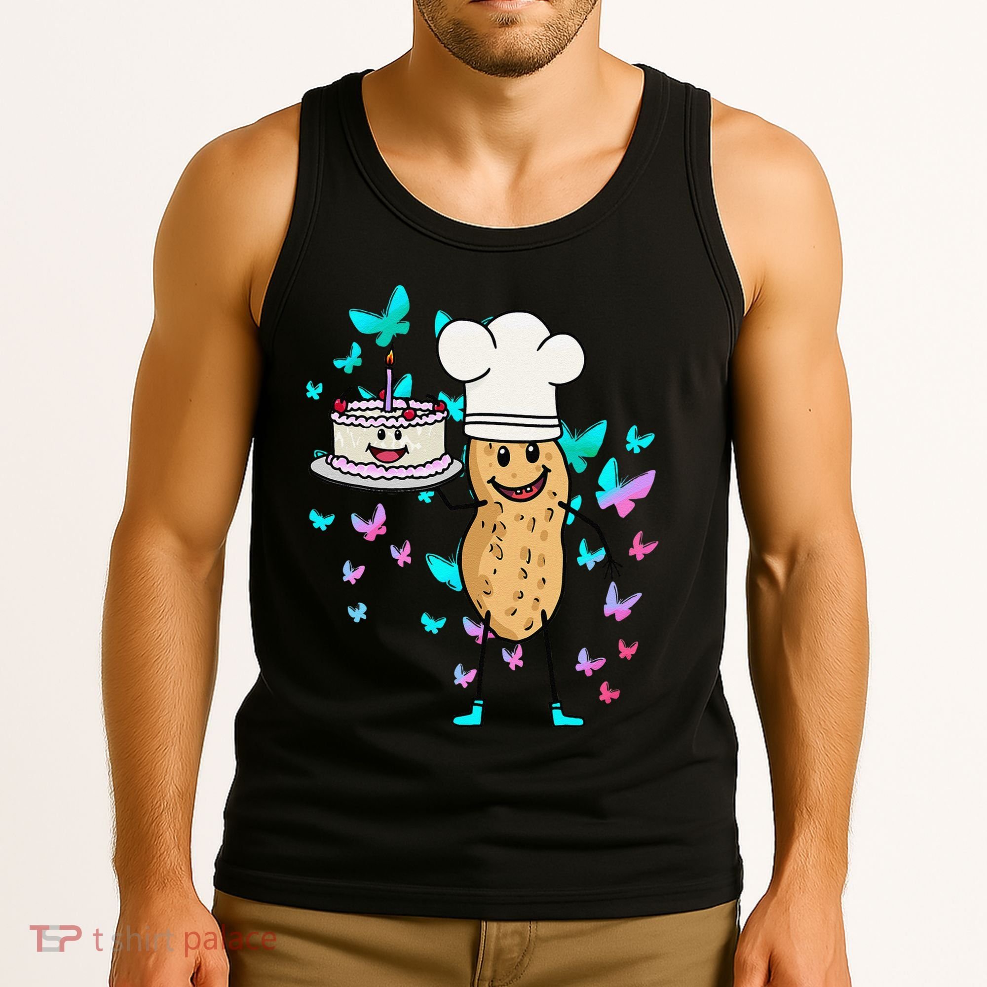 Peanut Peanuts Cream Cake Birthday Greetings Nut Tank Top