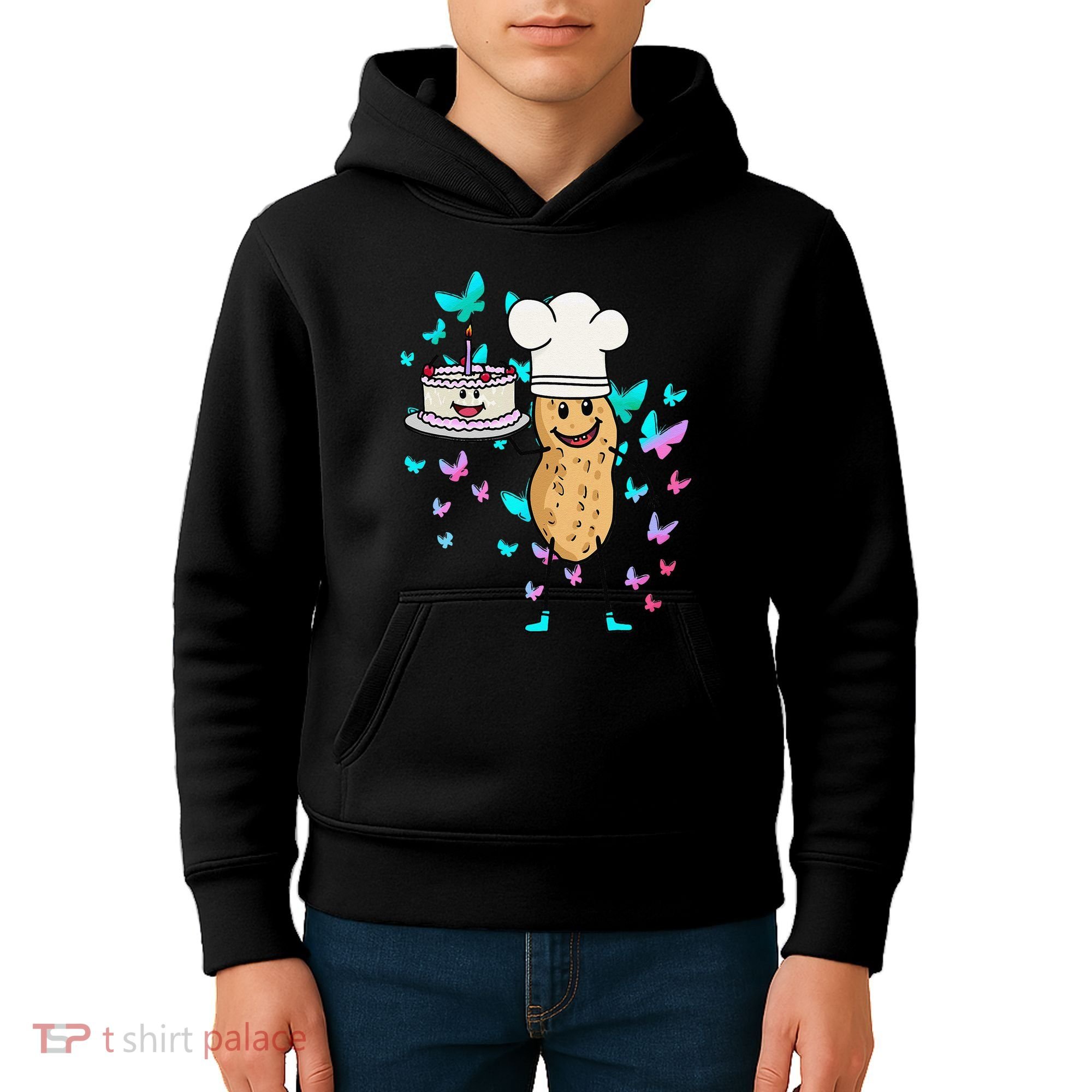 Peanut Peanuts Cream Cake Birthday Greetings Nut Kids Hoodie
