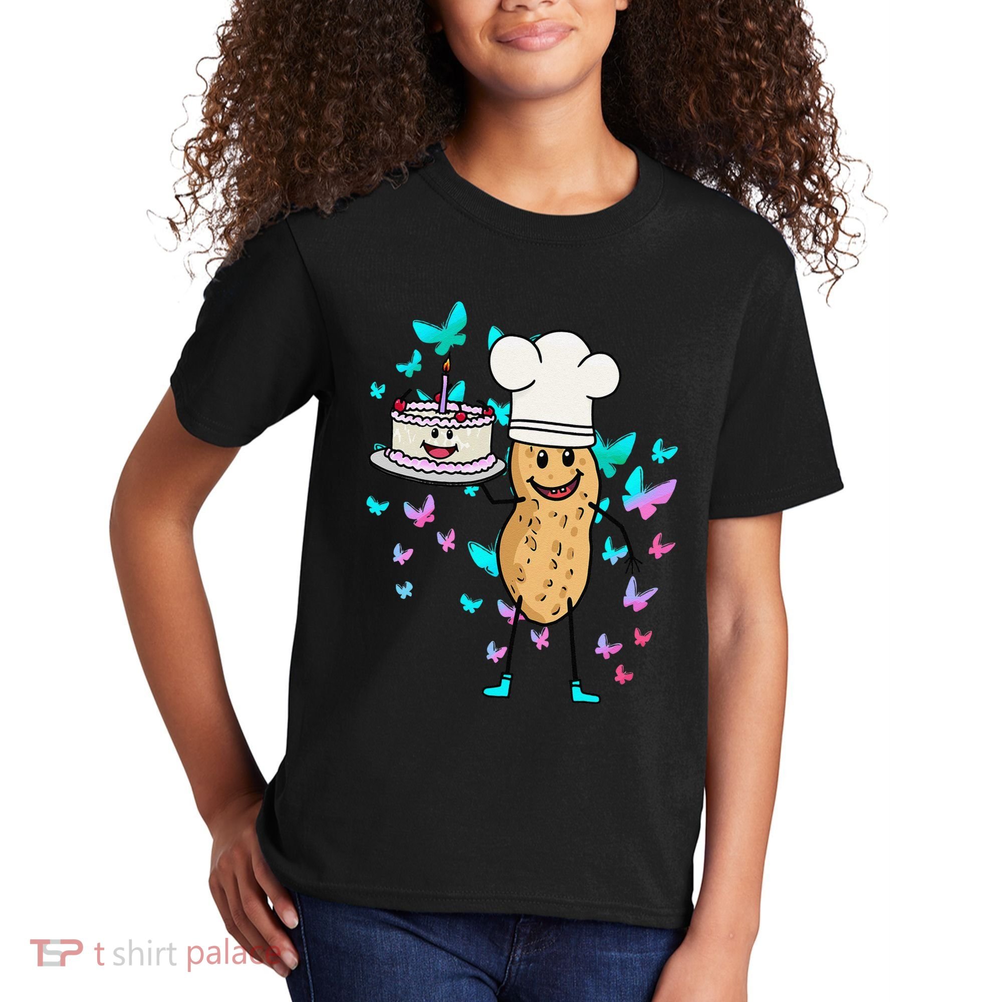 Peanut Peanuts Cream Cake Birthday Greetings Nut Kids T-Shirt