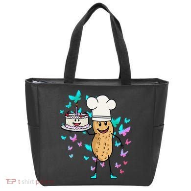 Peanut Peanuts Cream Cake Birthday Greetings Nut Tote Bag