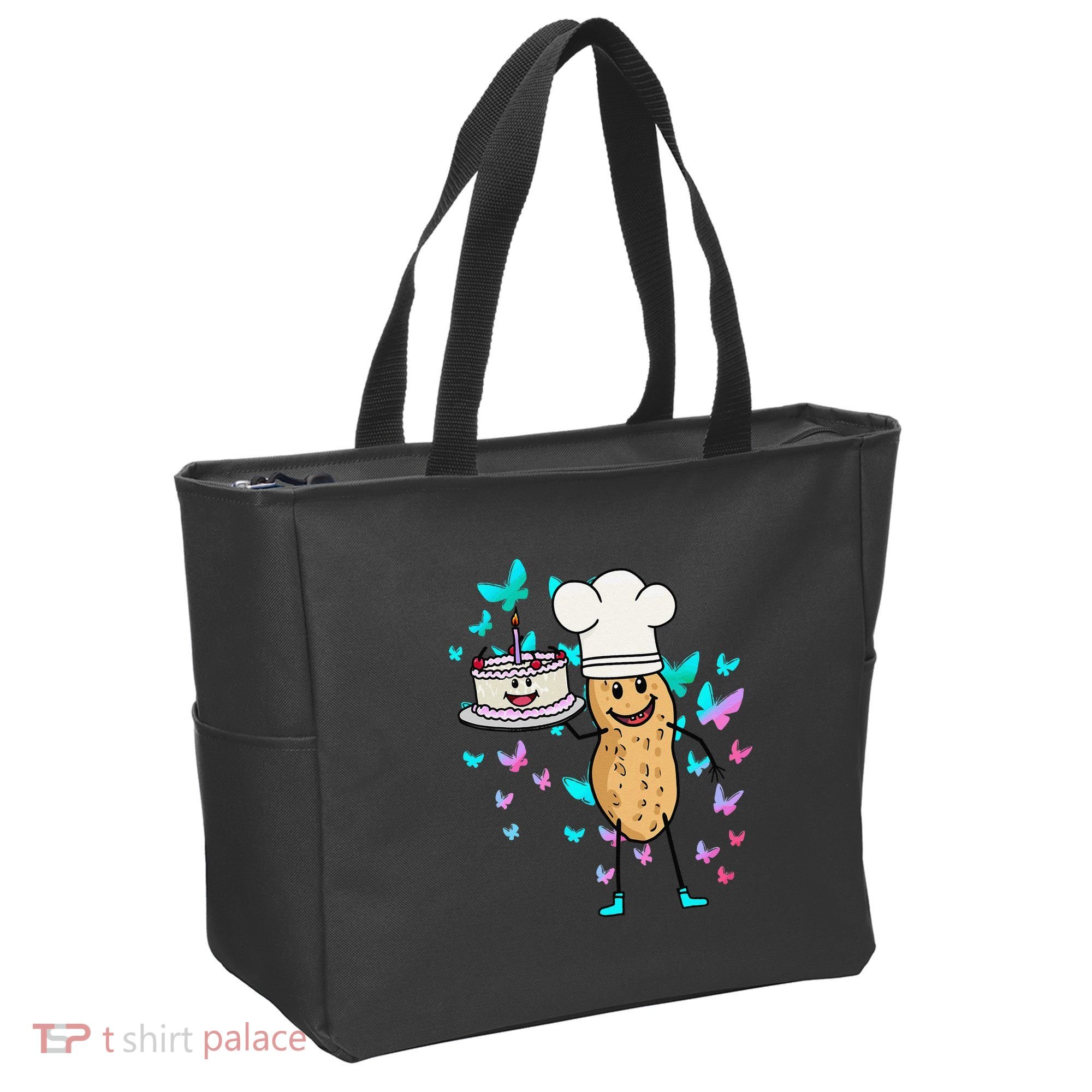Peanut Peanuts Cream Cake Birthday Greetings Nut Tote Bag