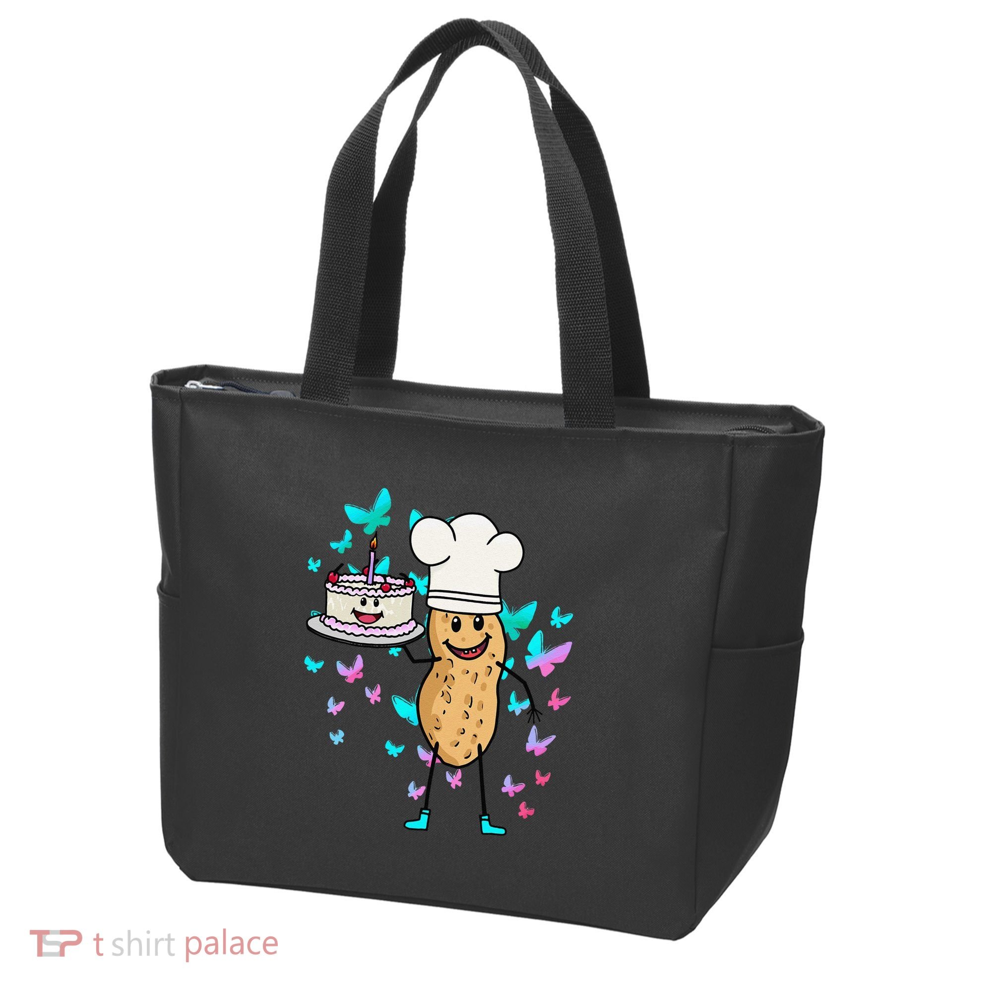 Peanut Peanuts Cream Cake Birthday Greetings Nut Tote Bag