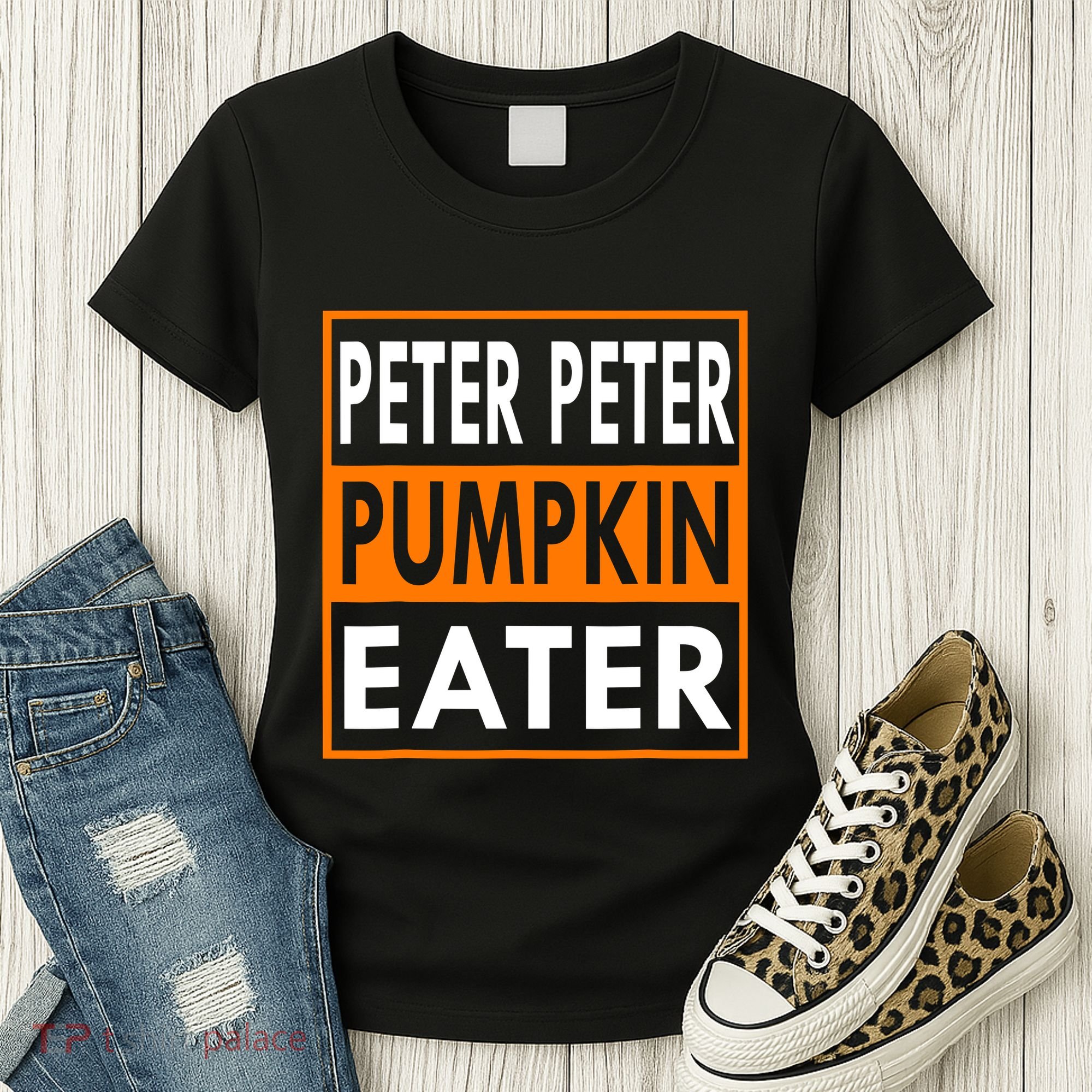 Peter Pumpkin Costume Eater For Couples Matching Halloween Women's T-Shirt