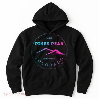 Pikes Peak Colorado Retro Mountain Adventure Hoodie