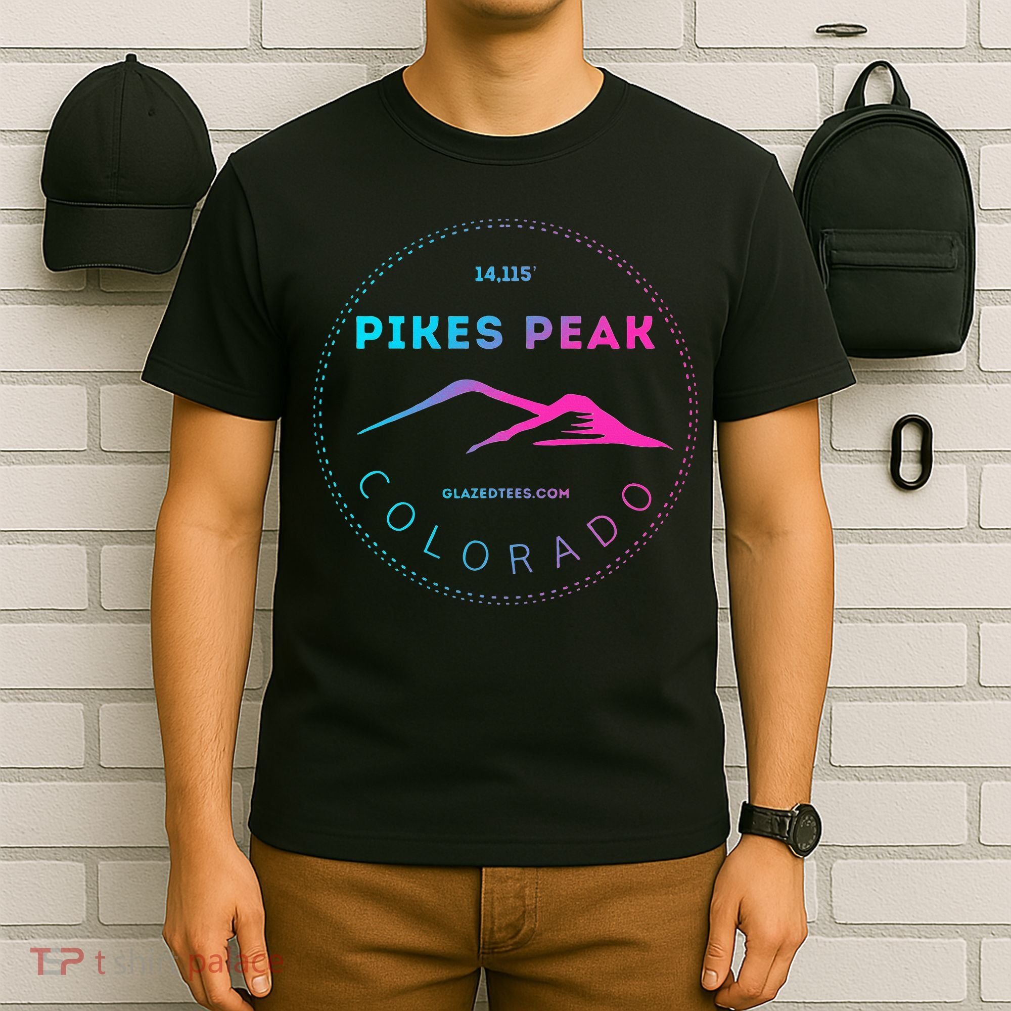 Pikes Peak Colorado Retro Mountain Adventure T-Shirt