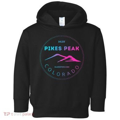 Pikes Peak Colorado Retro Mountain Adventure Toddler Hoodie