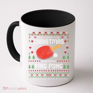 Ping Pong Christmas Table Tennis Player Ugly Xmas Gift Coffee Mug